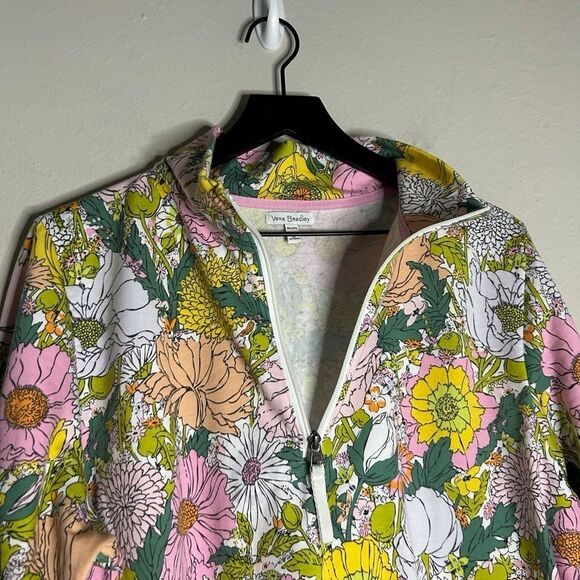 Vera Bradley Plus Size French Terry Quarter Zip Sweatshirt with Pockets - Picture 9 of 13